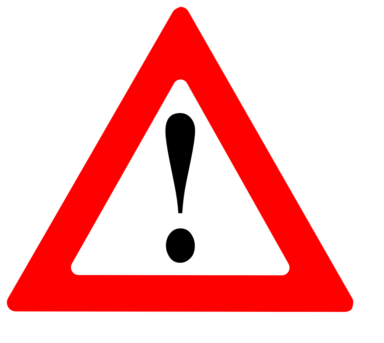 Warnschild Verkehrsschild Allgemeine Gefahrenstelle, Dreieck mit Ausrufezeichen