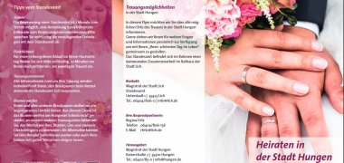 Titel Flyer Heiraten in Hungen